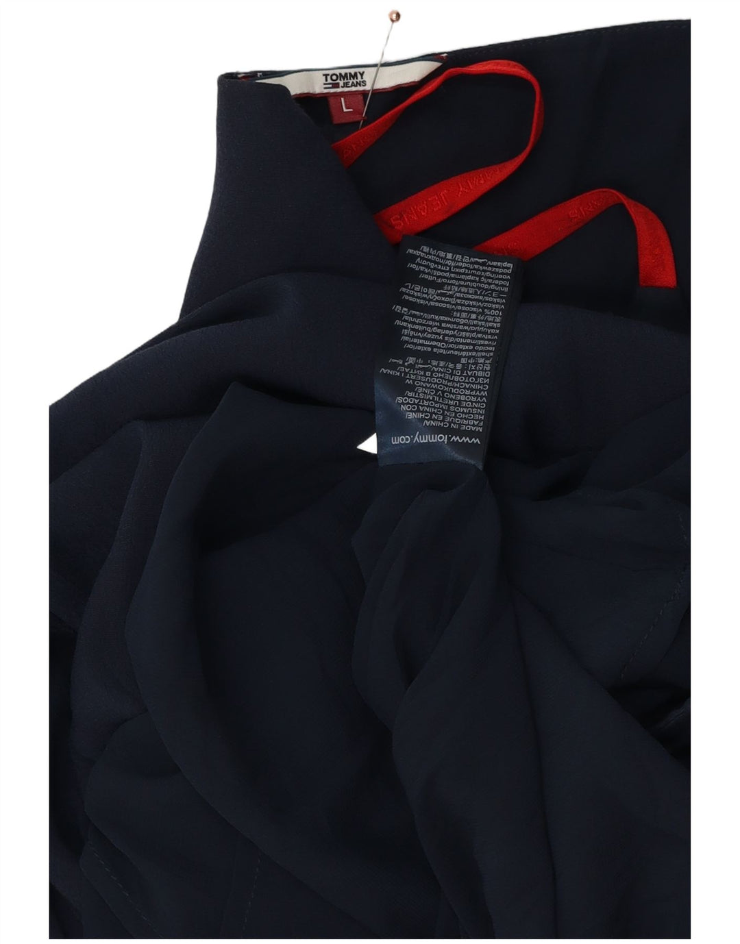 TOMMY HILFIGER Γυναικείο Slip Dress UK 14 Large Navy Blue Viscose