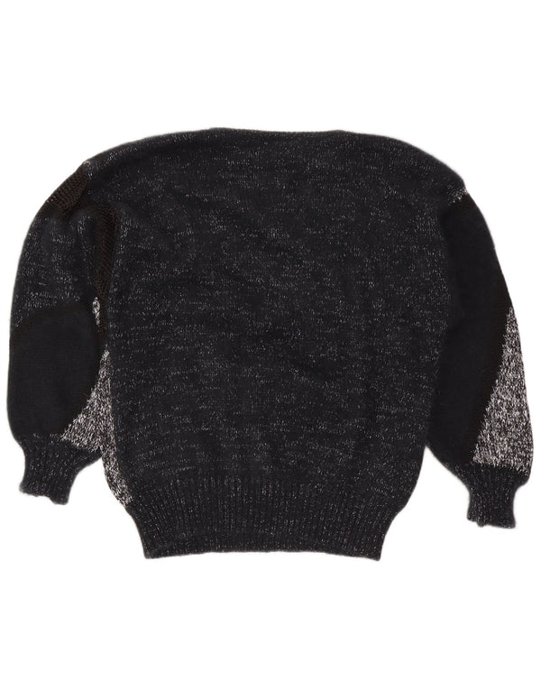 Γυναικείο πουλόβερ Madeleine Crew Neck Jumper UK 18 XL Black Geometric Angora