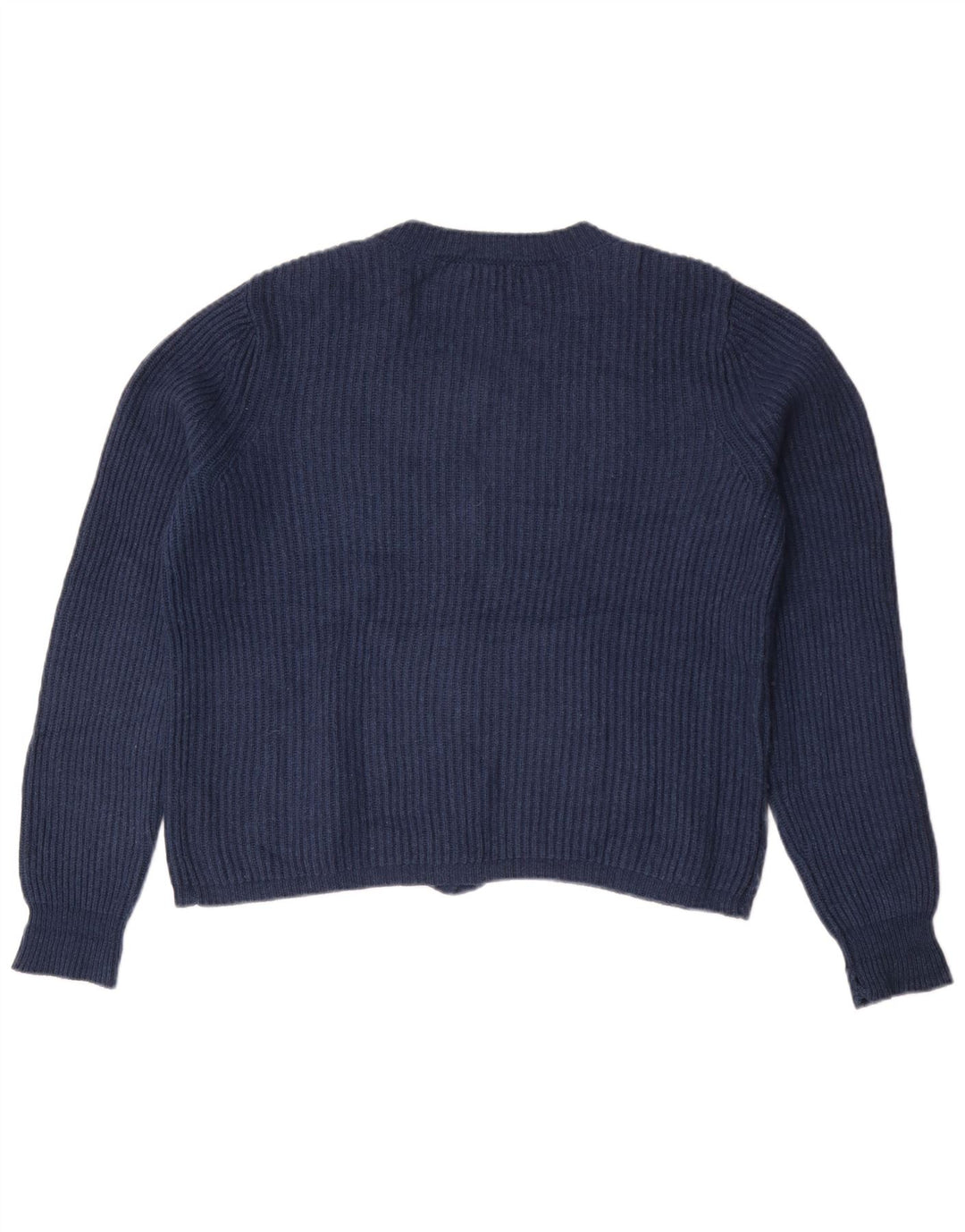 Massimo Dutti Γυναικείο Crop Oversized Ζακέτα πουλόβερ UK 10 Small Navy Blue