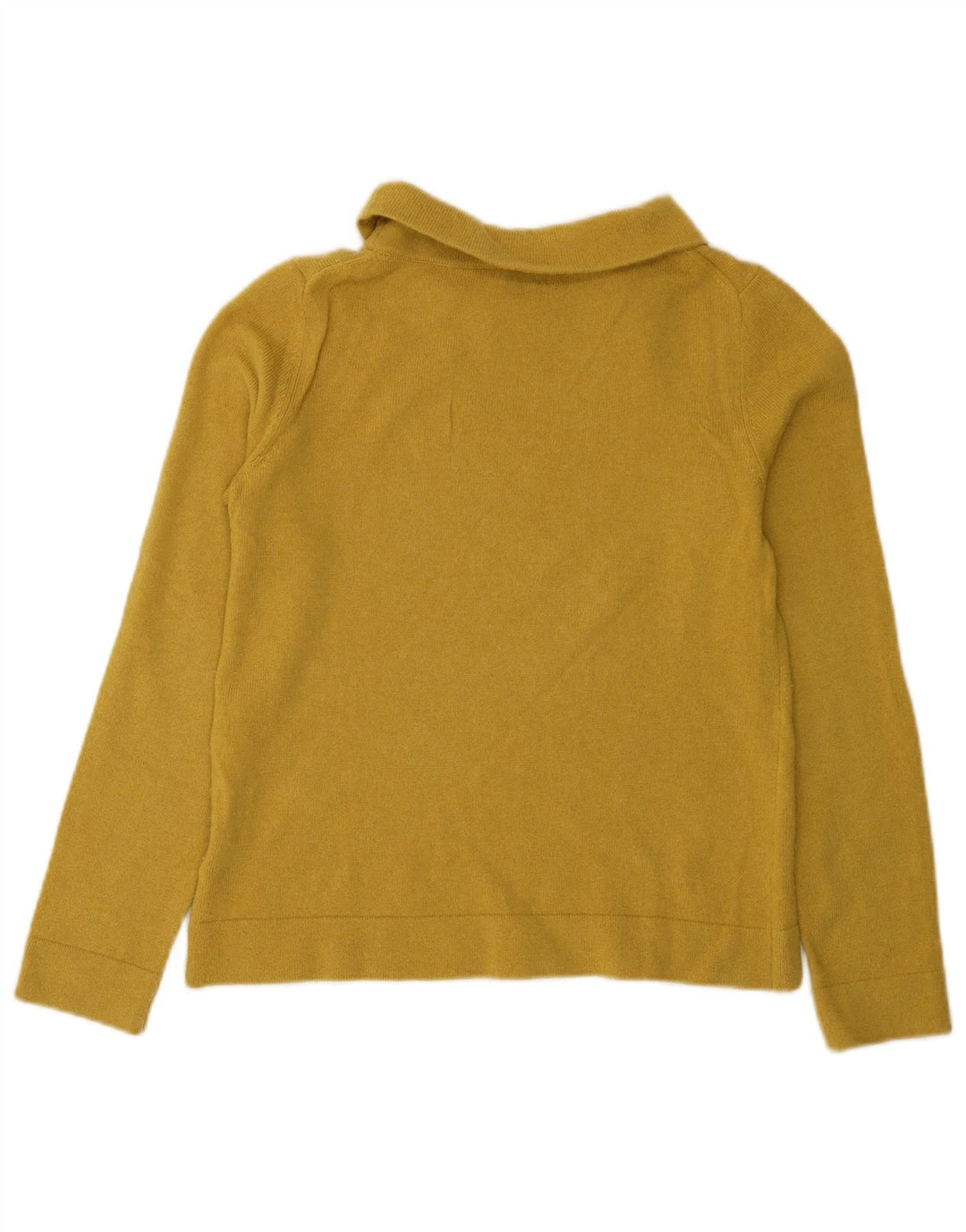 Hobbs Γυναικείο πουλόβερ με ρολό λαιμόκοψη UK 10 Small Yellow Wool