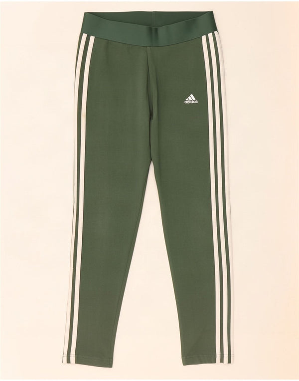 Γυναικείο κολάν Adidas UK 12/14 Μεσαίο πράσινο βαμβακερό