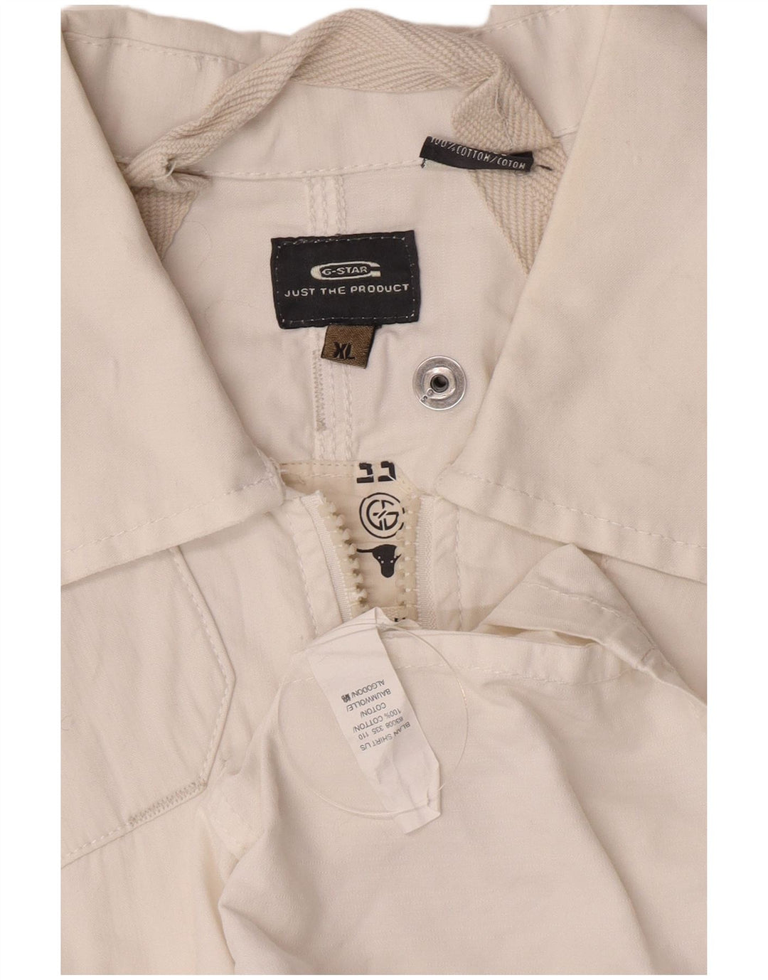 G-Star Γυναικείο Στρατιωτικό Μπουφάν UK 18 XL Λευκό βαμβακερό