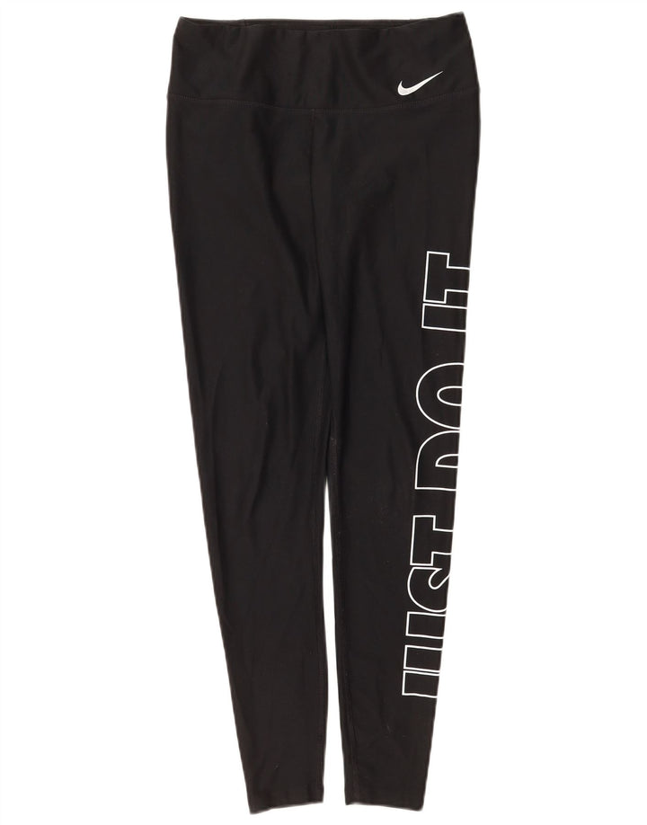 Γυναικείο κολάν Nike Dri Fit Graphic UK 8 Small Black Polyester