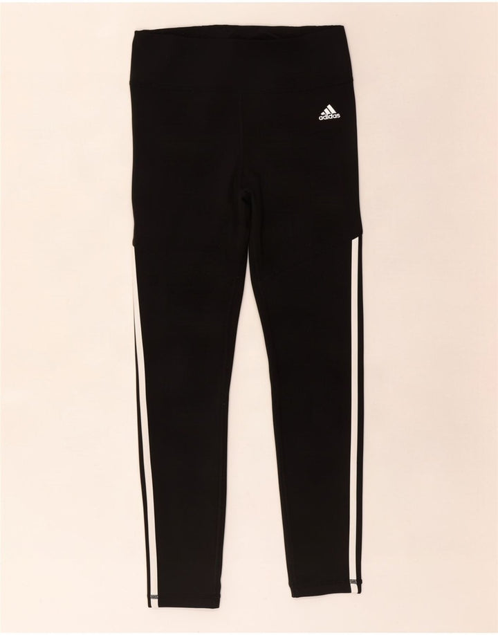 Γυναικείο κολάν Adidas Climalite UK 12 μεσαίο μαύρο πολυεστέρα