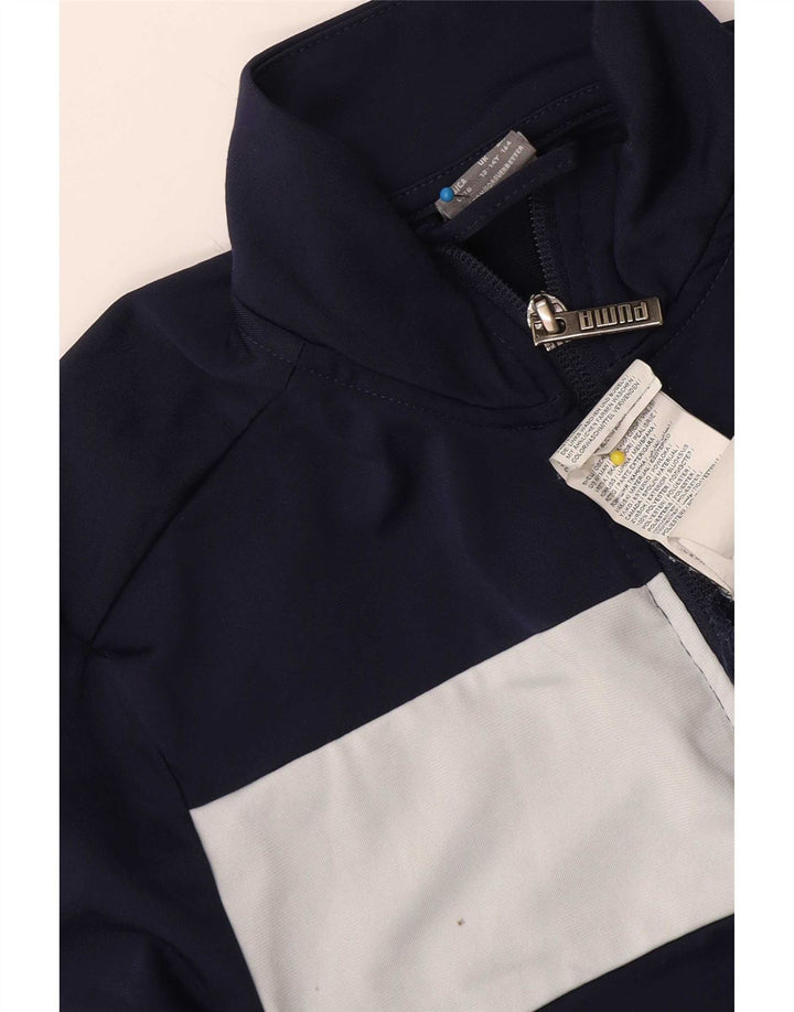 Puma Boys αθλητική φόρμα Top μπουφάν 13-14 ετών Navy Blue Colorblock Πολυεστέρας