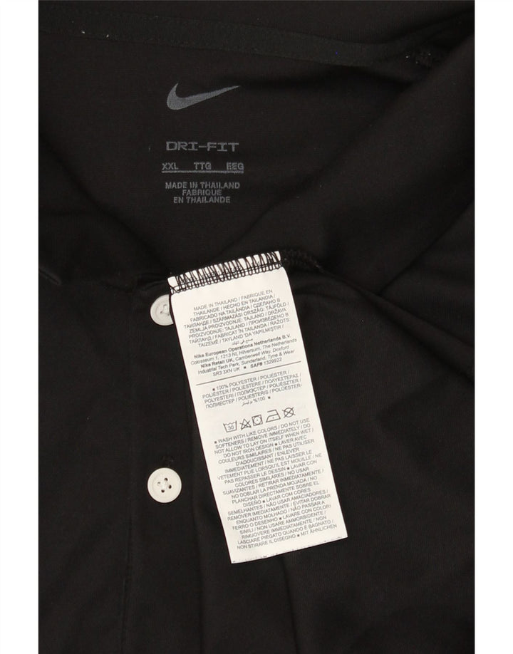 Ανδρικό μπλουζάκι πόλο Nike 2XL μαύρο πολυεστέρα