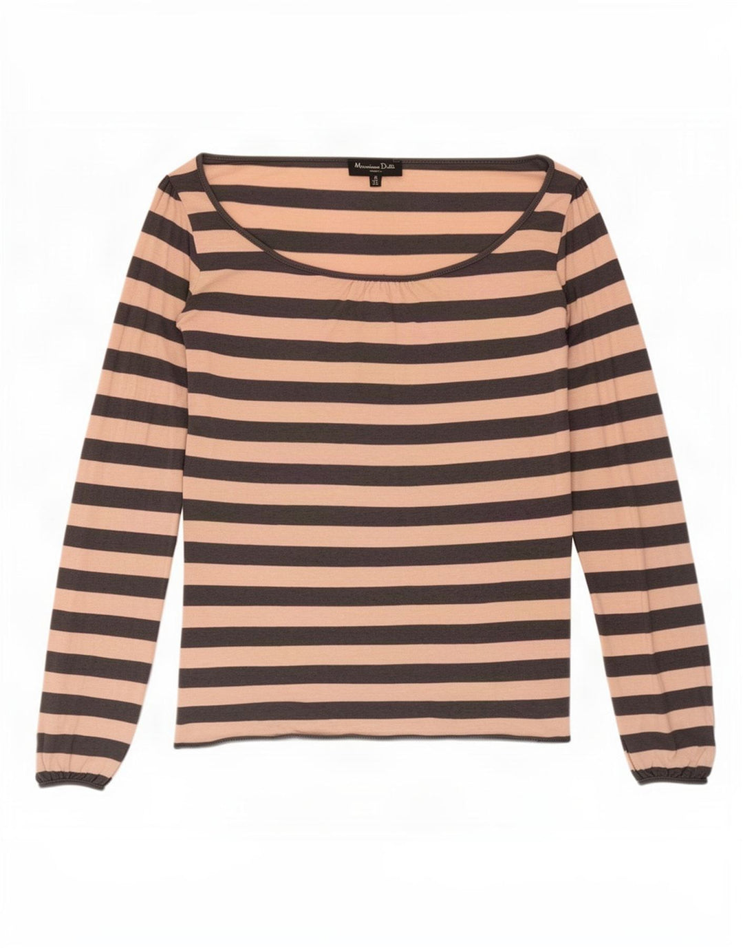 Massimo Dutti Γυναικεία μπλούζα μακρυμάνικη UK 10 μικρή ροζ ριγέ βισκόζη