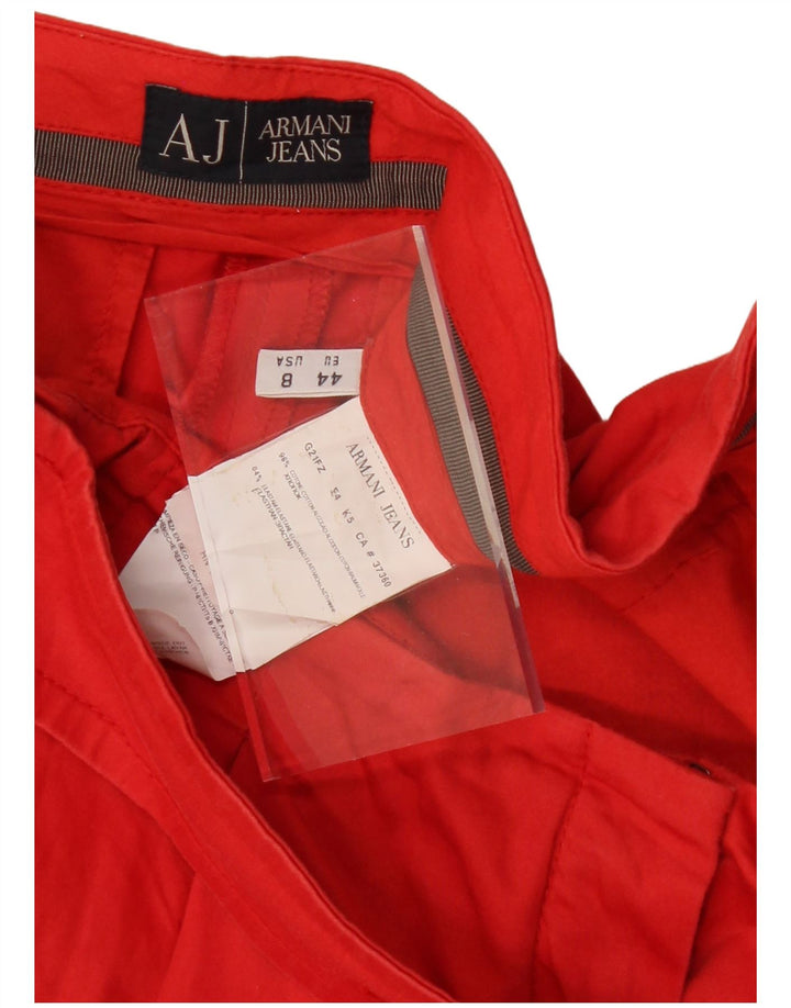 Armani Γυναικεία φούστα σε γραμμή Α US 8 Medium W30 Κόκκινη Βαμβακερή