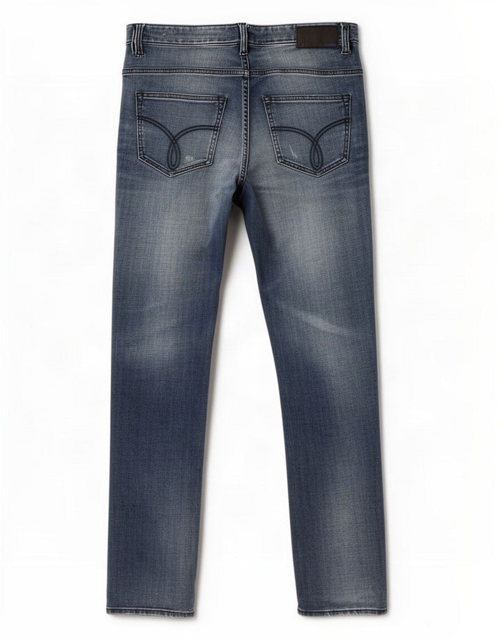 Ανδρικό τζιν Calvin Klein Distressed Straight W34 L34 Μπλε βαμβακερό