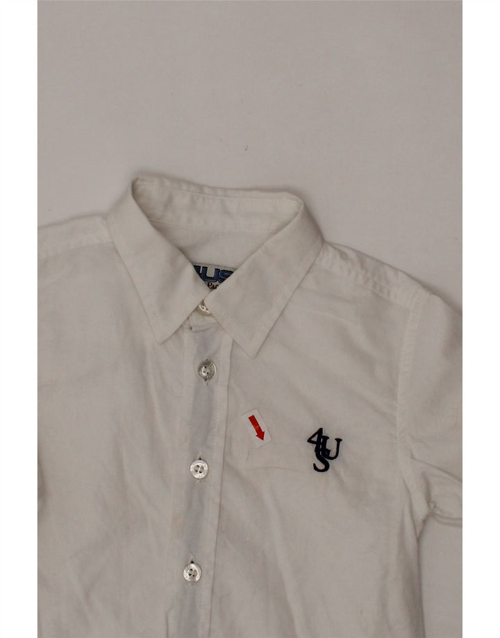 CESARE PACIOTTI 4US Βρεφικό πουκάμισο για αγόρια 9-12 μηνών Λευκό βαμβακερό