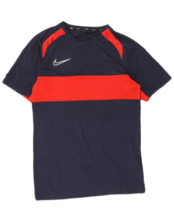 Ανδρικό μπλουζάκι Nike Dri Fit T-Shirt Small Blue Navy Colourblock Πολυεστέρας