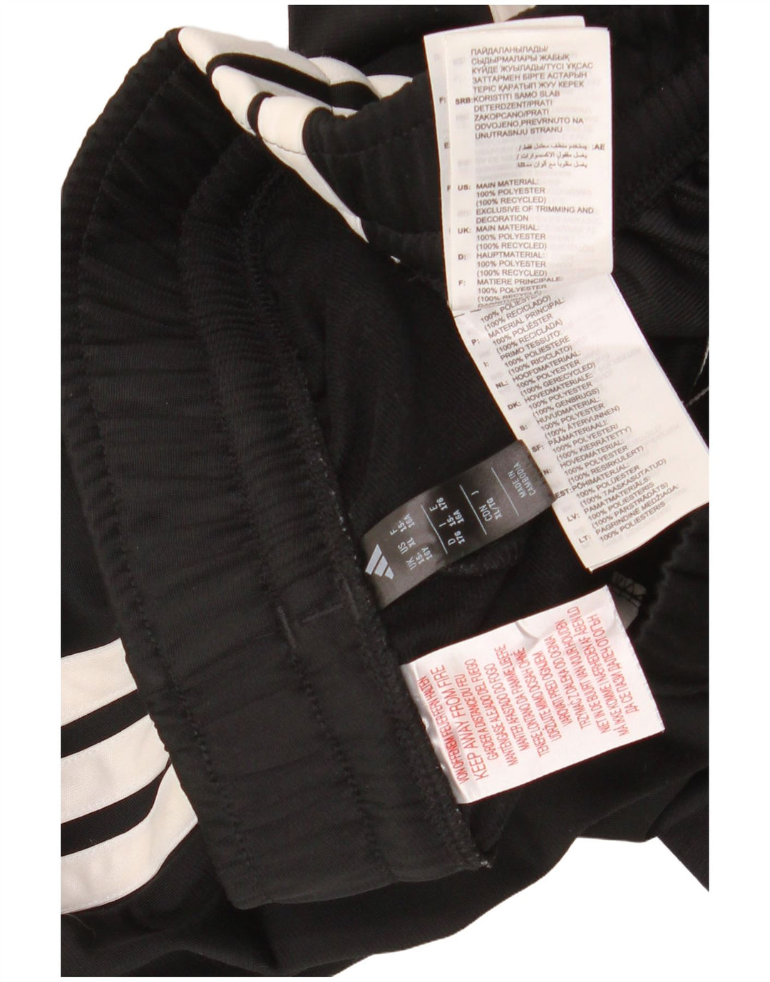 Παντελόνι αθλητικής φόρμας ADIDAS Boys Climacool 15-16 ετών μαύρο πολυεστέρα