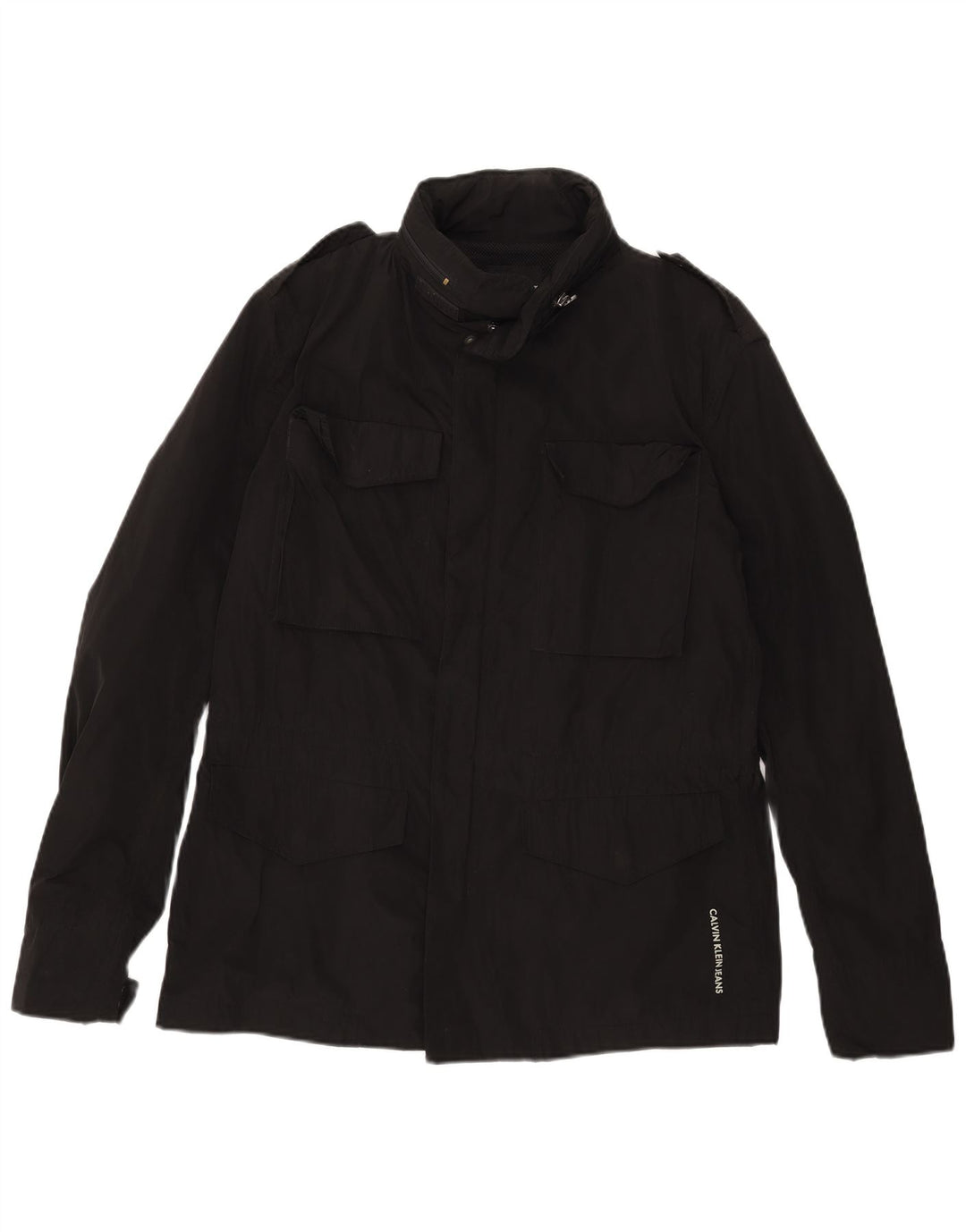 Calvin Klein Jeans Ανδρικό Military Jacket UK 40 Large Black Polyester
