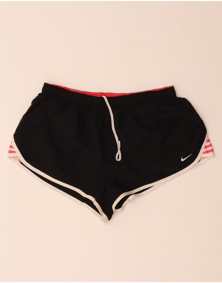 Γυναικείο αθλητικό σορτς NIKE Dri Fit UK 12 μεσαίο μαύρο ριγέ πολυεστέρα