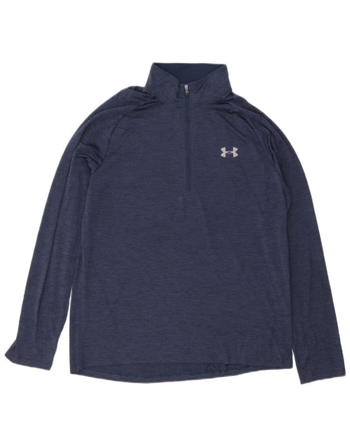 Ανδρικό Under Armour Loose Εφαρμογή με φερμουάρ με λαιμόκοψη Μακρυμάνικο μεγάλο μπλε