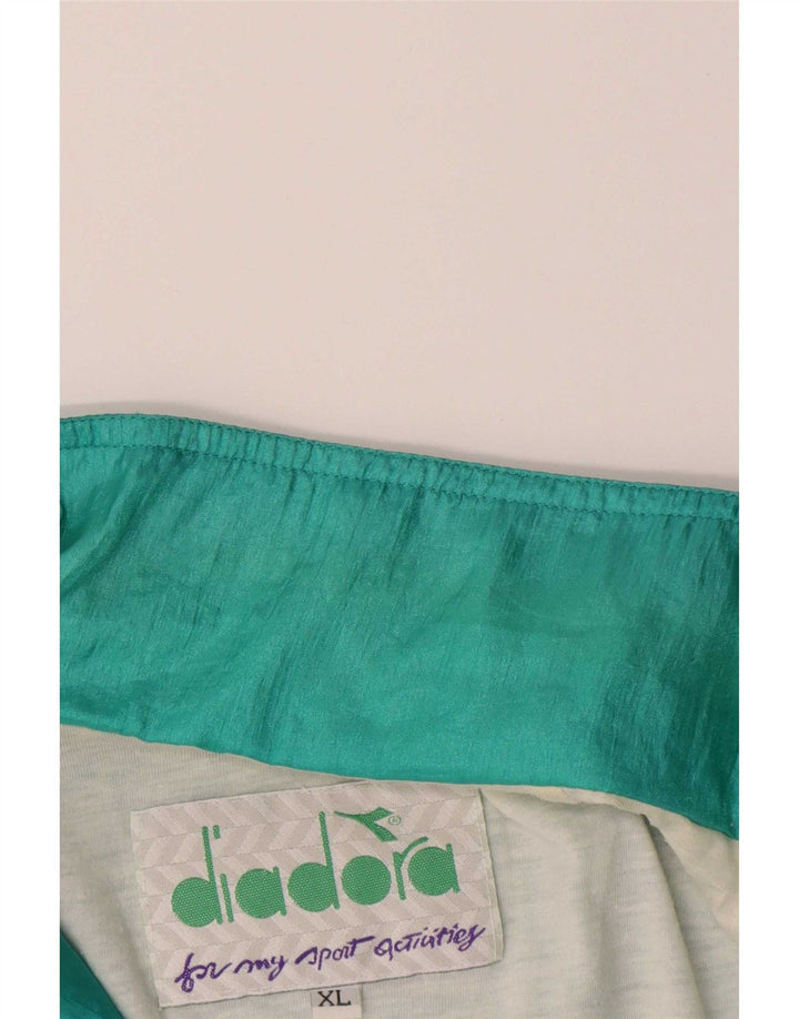 Ανδρική φόρμα Diadora Top Jacket XL Turquoise Colourblock Polyamide