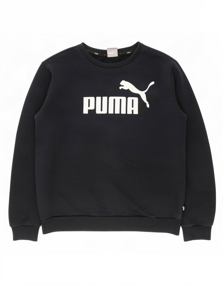 Ανδρικό γραφικό φούτερ Puma Jumper Μεσαίο μαύρο βαμβακερό