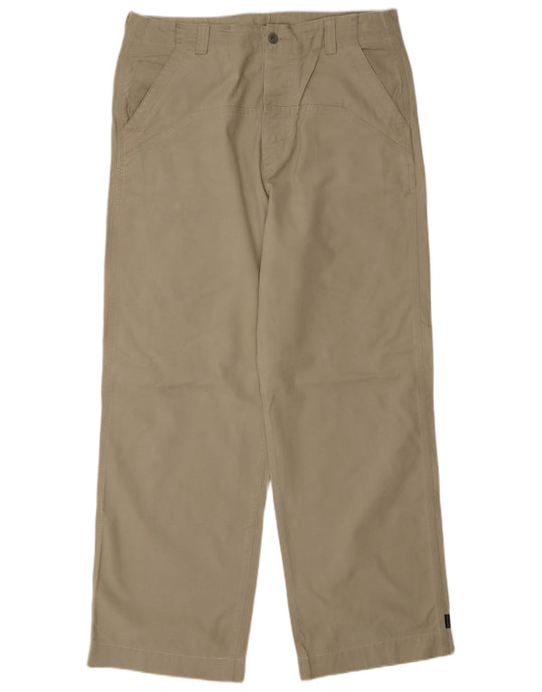 Dockers Mens Straight Chino Trousers W32 L32 Beige Cotton