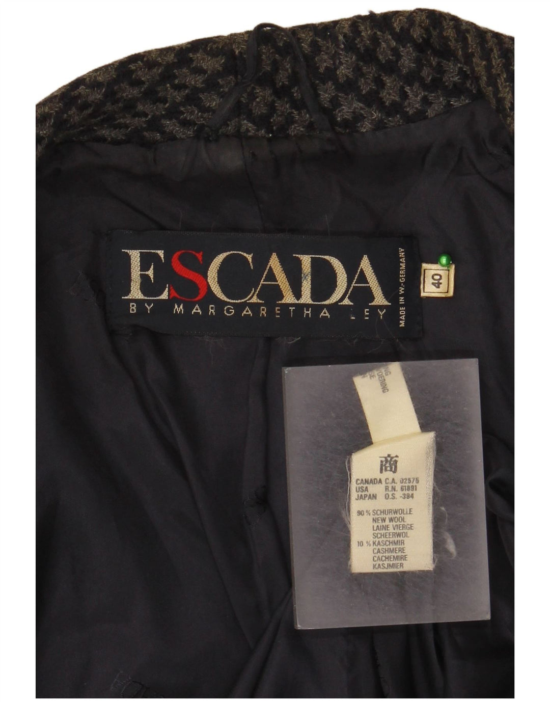 Γυναικείο παλτό Escada της Margaretha Ley με διπλό στήθος EU 40 Medium Grey