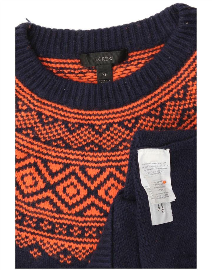 Γυναικείο πουλόβερ J. CREW Crew Neck Jumper UK 6 XS Navy Blue Fair Isle
