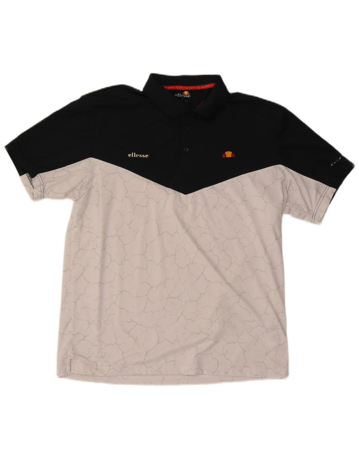 Ellesse Ανδρικό Πόλο Μπλουζάκι XL Λευκό πολυεστέρας