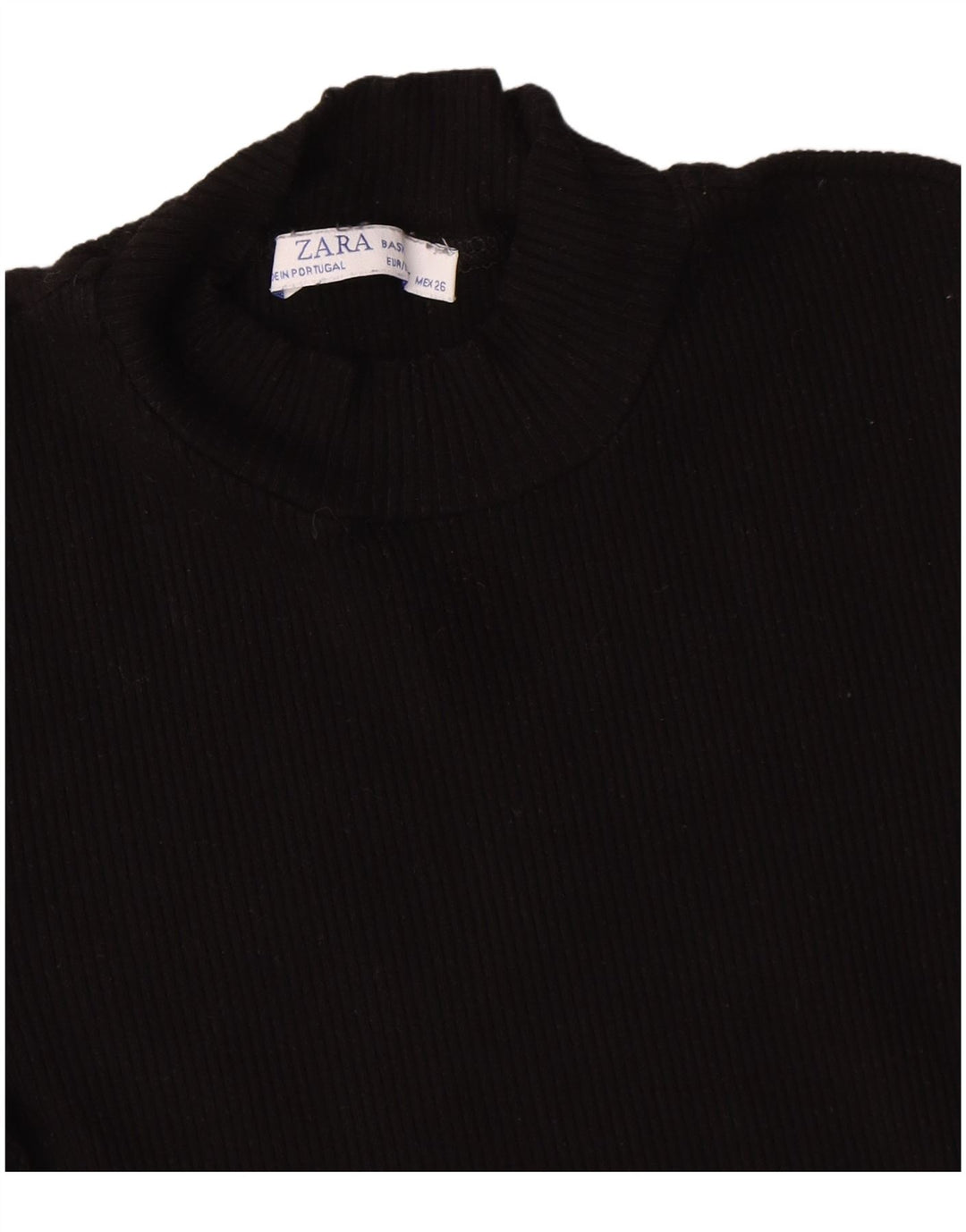 Zara Γυναικείο T-Shirt Top UK 8 Small Black