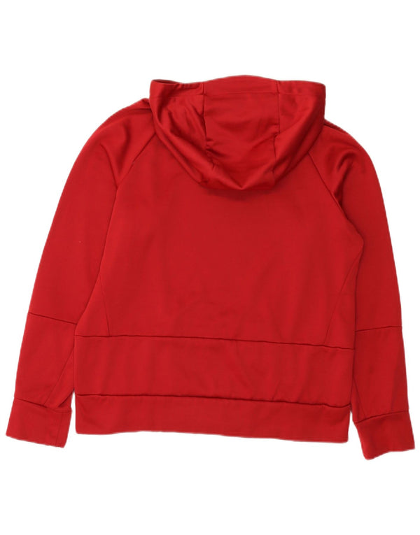 Nike Boys Dri Fit Graphic Hoodie Jumper 13-14 Years XL Burgundy Polyester