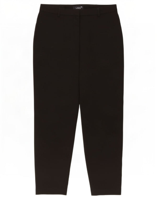Marks & Spencer Γυναικείο κωνικό παντελόνι Chino UK 14 μεγάλο W32 L30 μαύρο