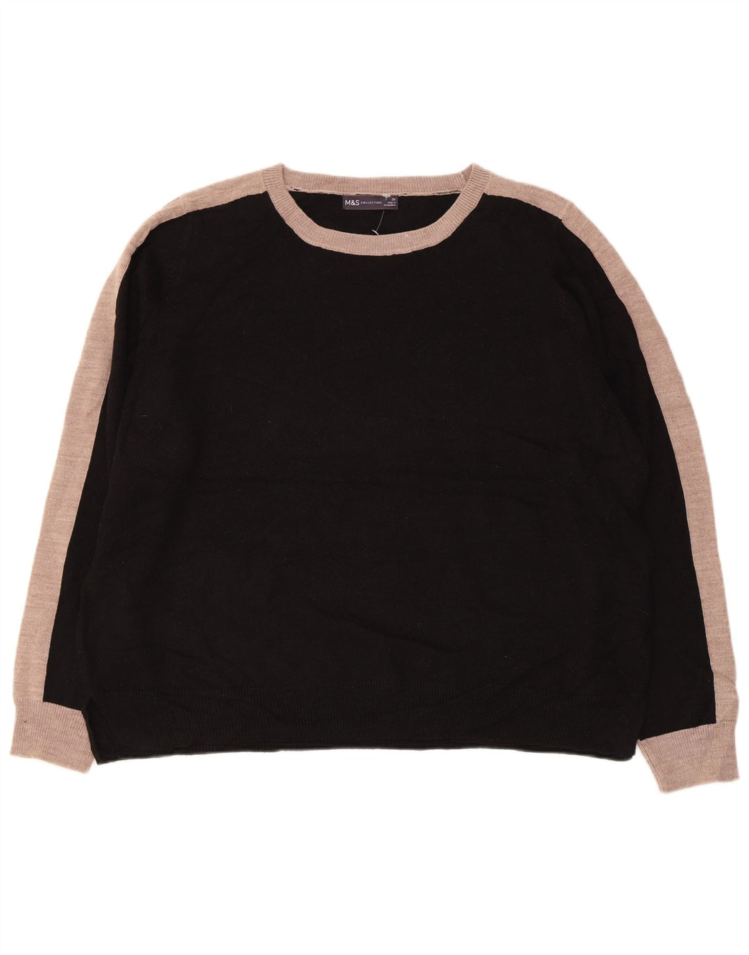 MARKS & SPENCER Γυναικείο πουλόβερ με λαιμόκαυστο UK 20 2XL Μαύρο