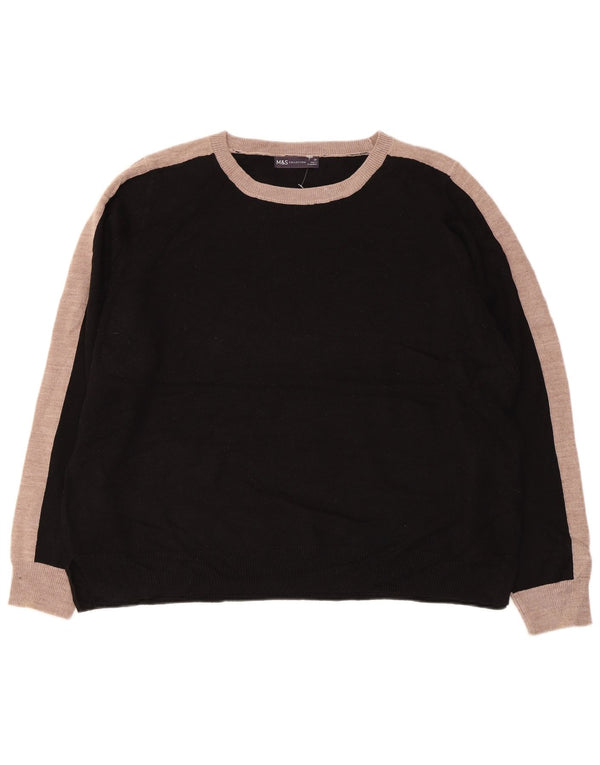 MARKS & SPENCER Γυναικείο πουλόβερ με λαιμόκαυστο UK 20 2XL Μαύρο