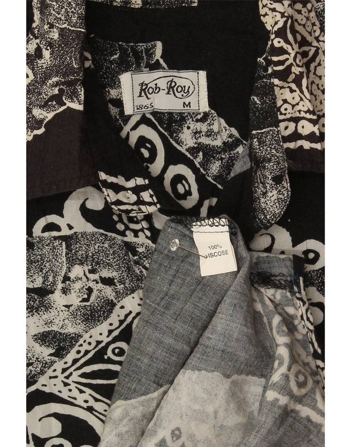 Ανδρικό κοντομάνικο πουκάμισο Rob Roy, μεσαίο μαύρο συνονθύλευμα βισκόζη