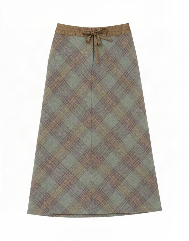 Boden Γυναικεία Maxi Φούστα UK 10 Small W27 Green Check