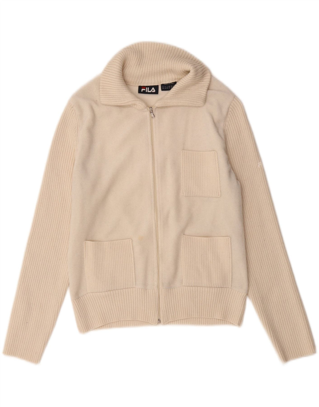 Fila Γυναικείο πουλόβερ ζακέτα UK 12 Medium Beige Πολυακρυλικό
