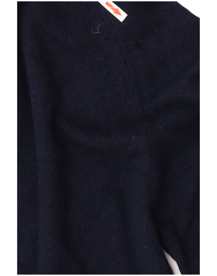 Marks & Spencer Ανδρικό πουλόβερ με λαιμόκοψη XL Navy Blue Lambswool