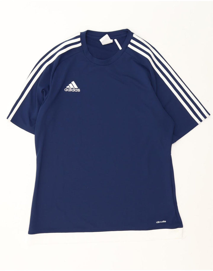 Ανδρικό T-Shirt Climalite Adidas Top Medium Navy Blue Polyester