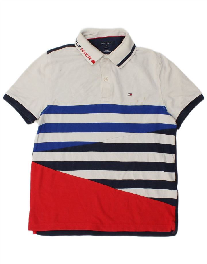 Ανδρικό γραφικό πόλο μπλουζάκι Tommy Hilfiger μεσαίο πολύχρωμο ριγέ