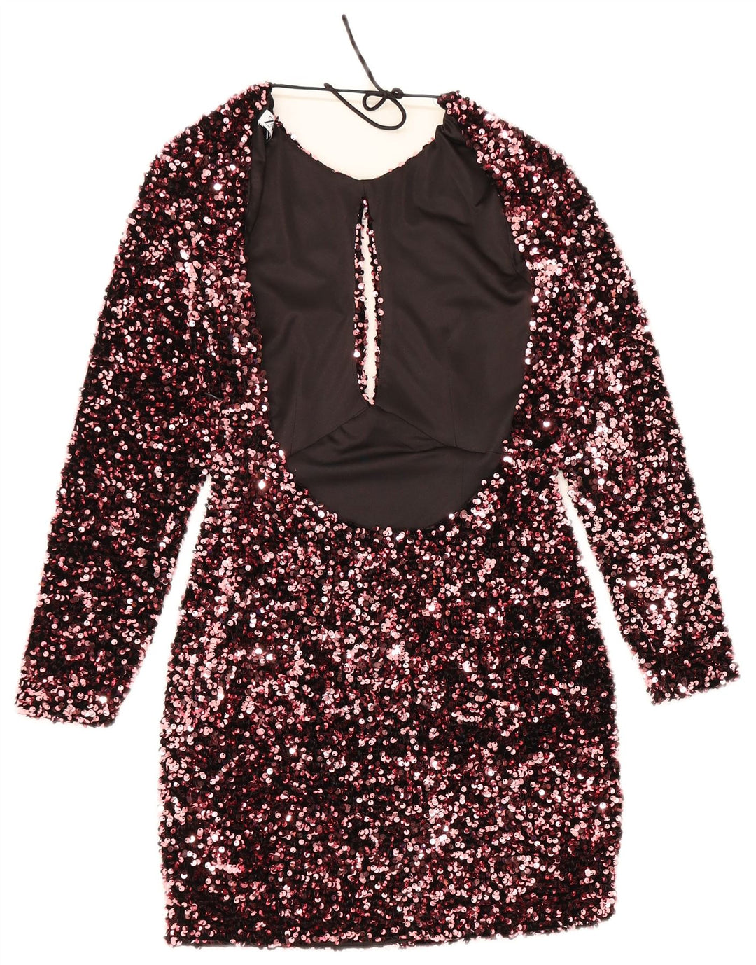 Γυναικείο μακρυμάνικο φόρεμα Zara UK 8 Small Pink Polyester
