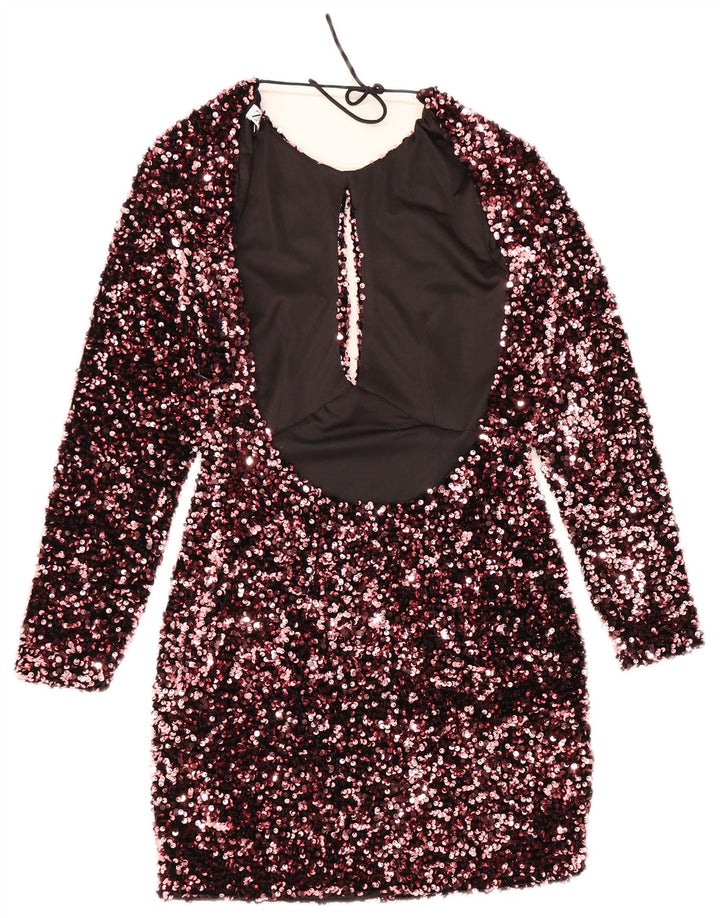 Γυναικείο μακρυμάνικο φόρεμα Zara UK 8 Small Pink Polyester