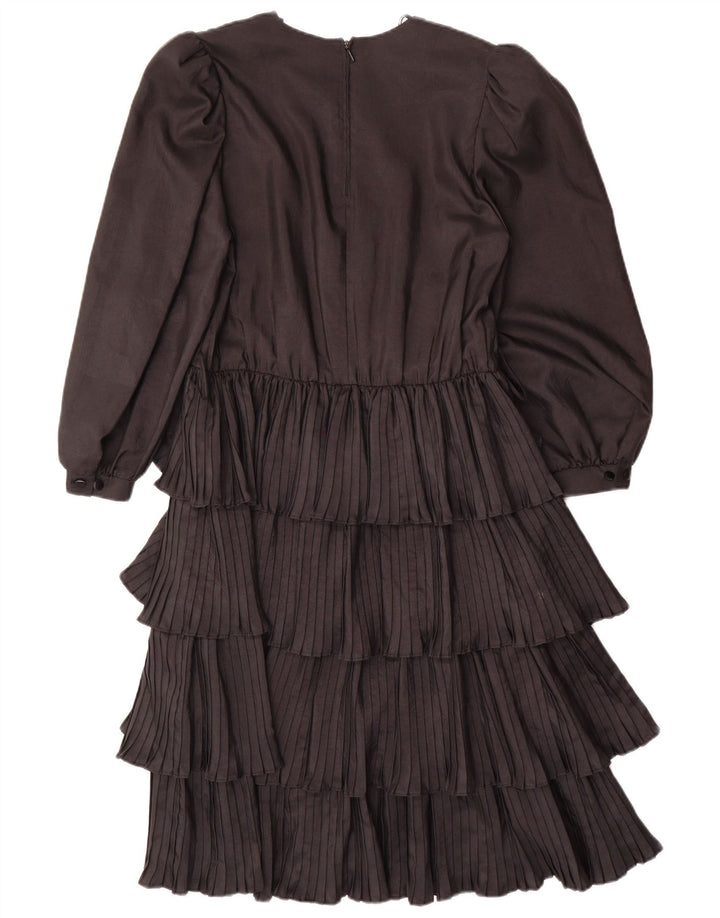 VINTAGE Γυναικείο μακρυμάνικο φόρεμα EU 36 Μικρό μαύρο πολυεστέρα