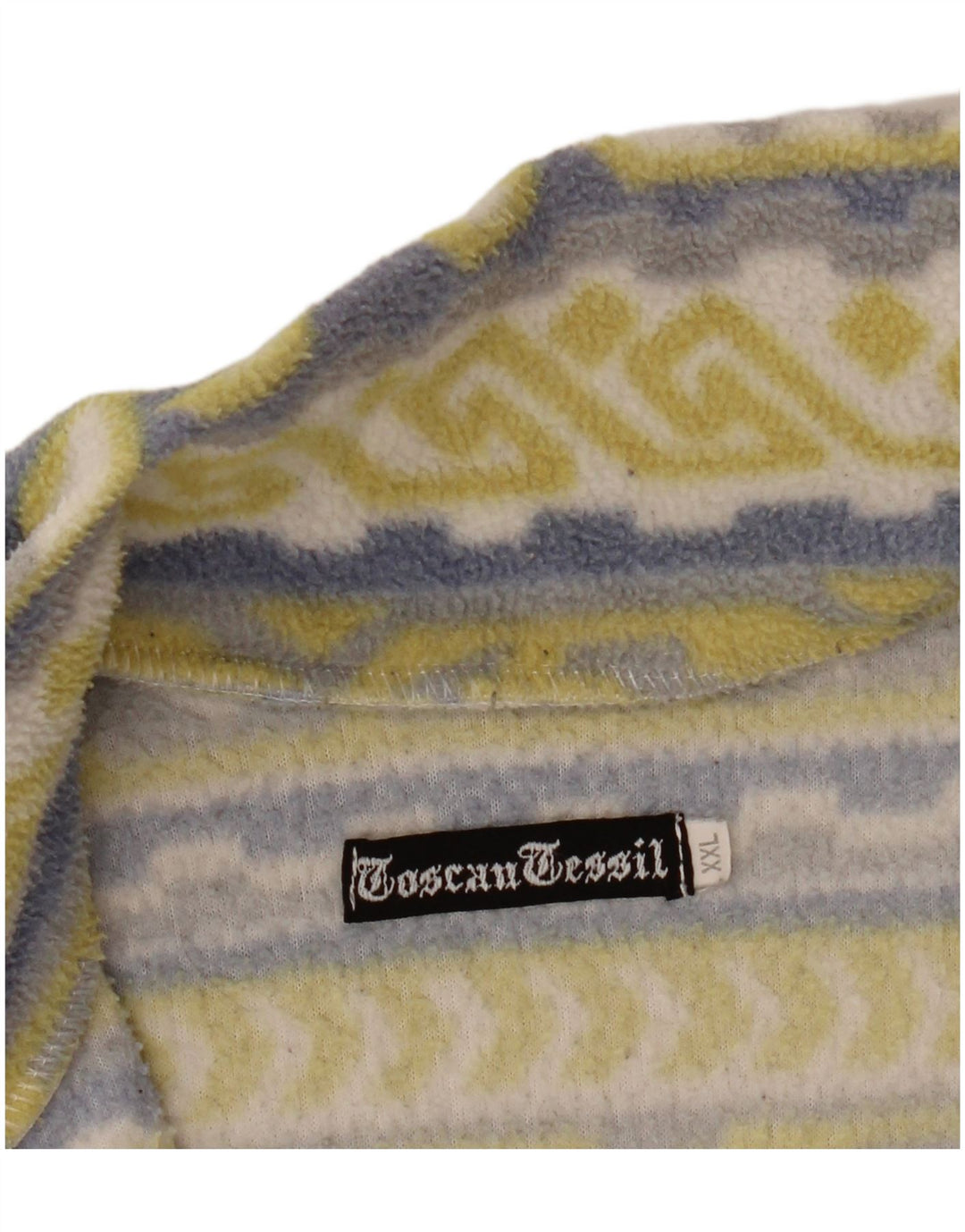 Vintage Γυναικείο Fleece Jacket UK 20 2XL Yellow Geometric