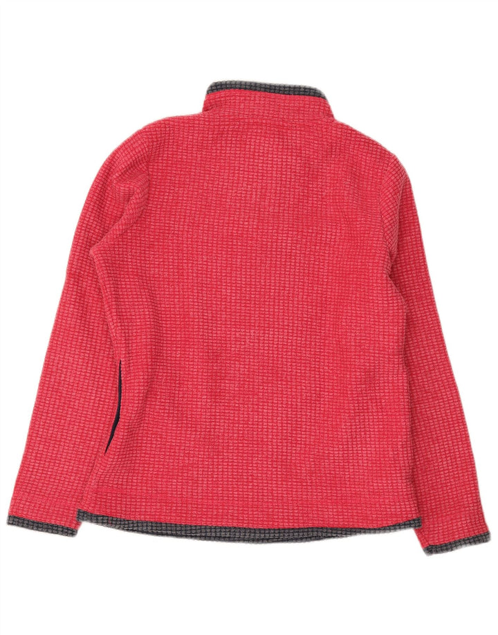Weird Fish Womens Zip Fleece Jumper UK 12 Medium Red