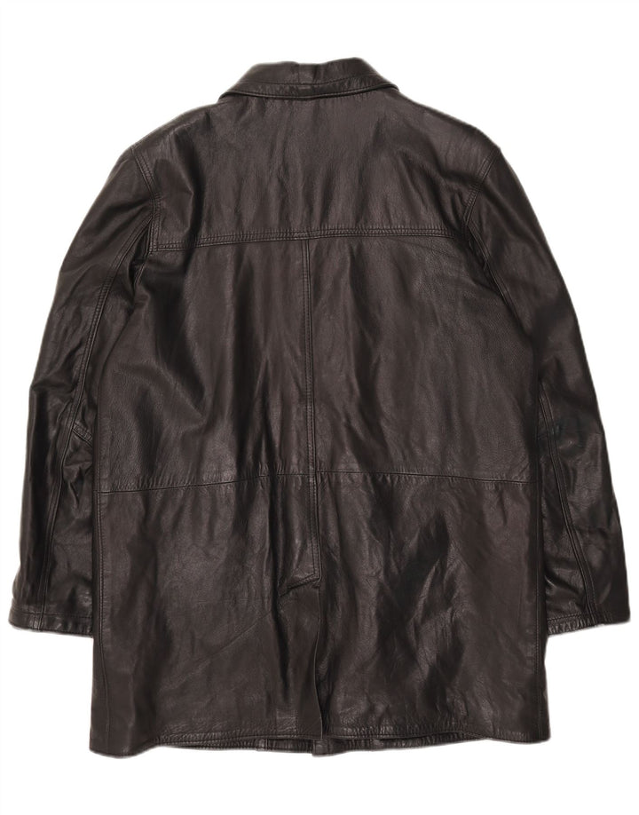 Vintage Ανδρικό Oversized Δερμάτινο Μπουφάν UK 40 Large Black Leather