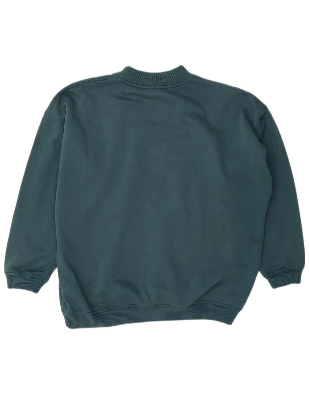 Vintage ανδρικό γραφικό φούτερ Jumper XL Green Colourblock Πολυεστέρας
