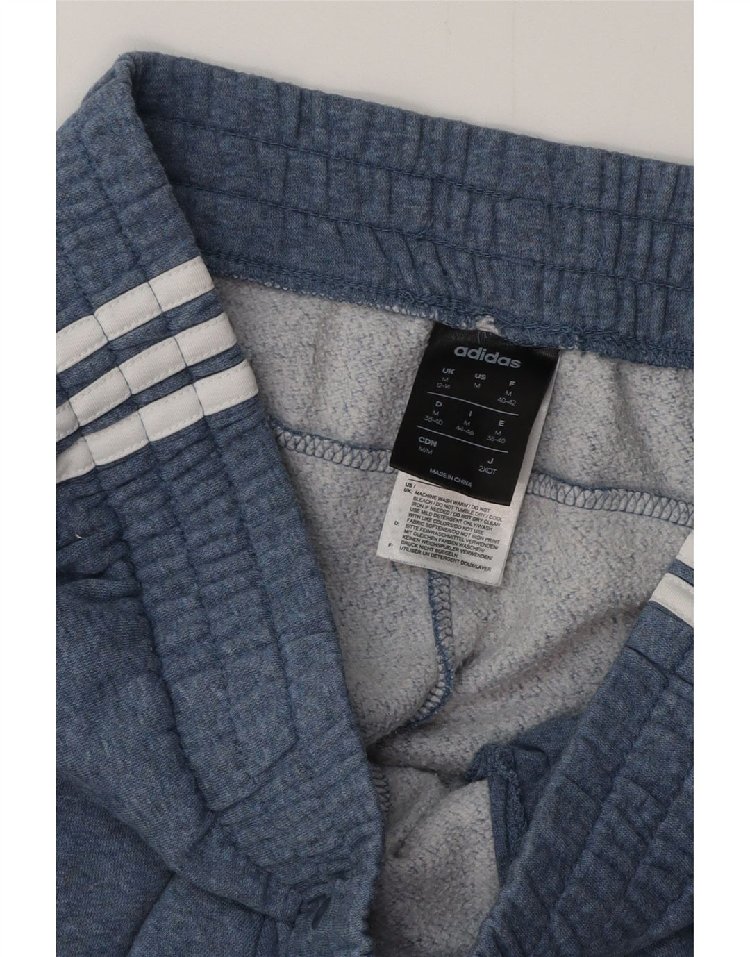 Γυναικεία αθλητική φόρμα ADIDAS Παντελόνι Joggers UK 12/14 μεσαίο μπλε βαμβακερό