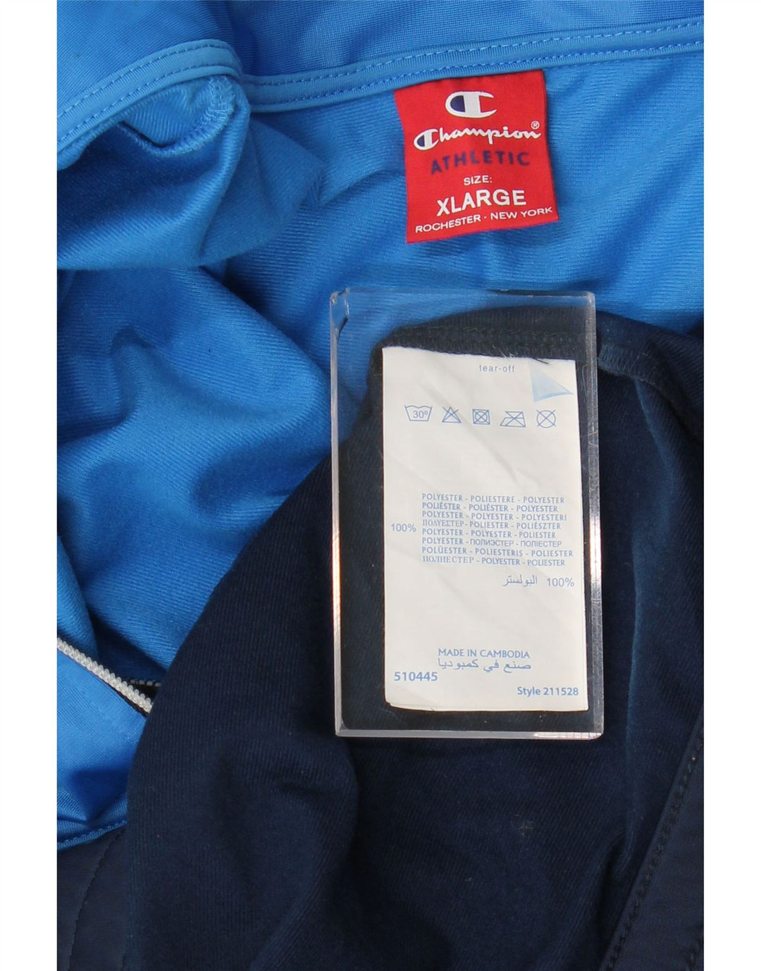 Ανδρική φόρμα Champion Top Jacket XL Navy Blue Colorblock Polyester