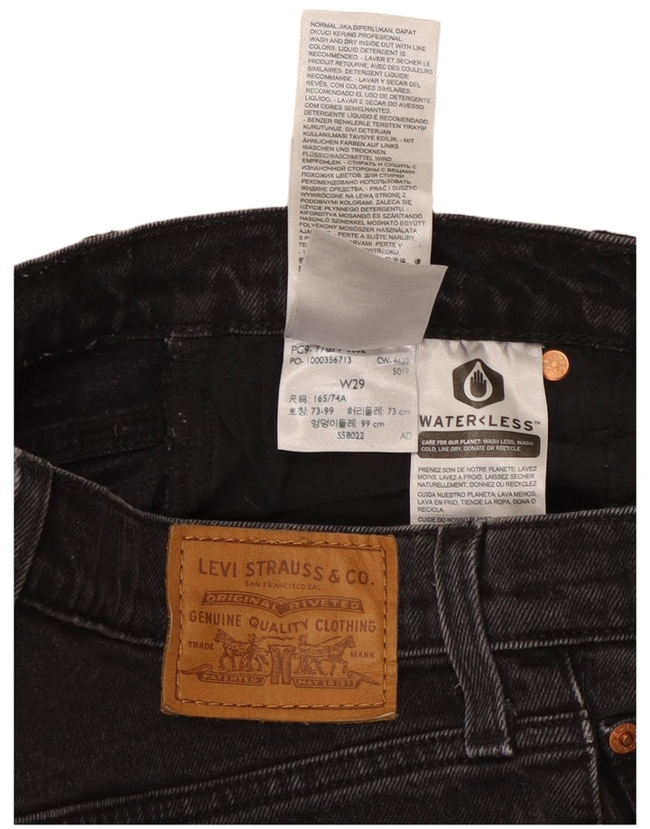 Γυναικείο τζιν σορτς Levi's W29 μεσαίο μαύρο βαμβακερό