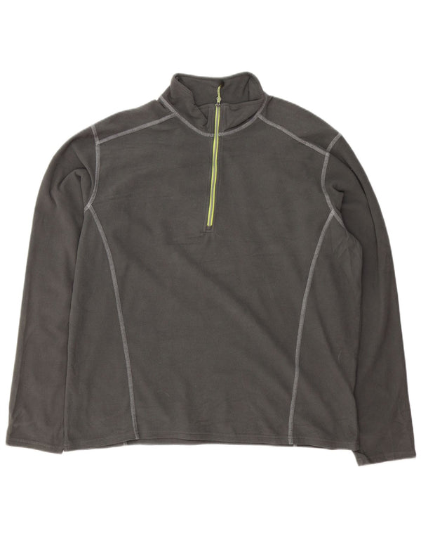 Eddie Bauer Ανδρικό φερμουάρ Fleece Jumper XL Γκρι πολυεστέρας