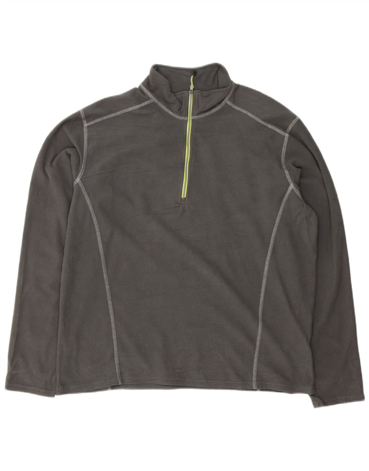 Eddie Bauer Ανδρικό φερμουάρ Fleece Jumper XL Γκρι πολυεστέρας