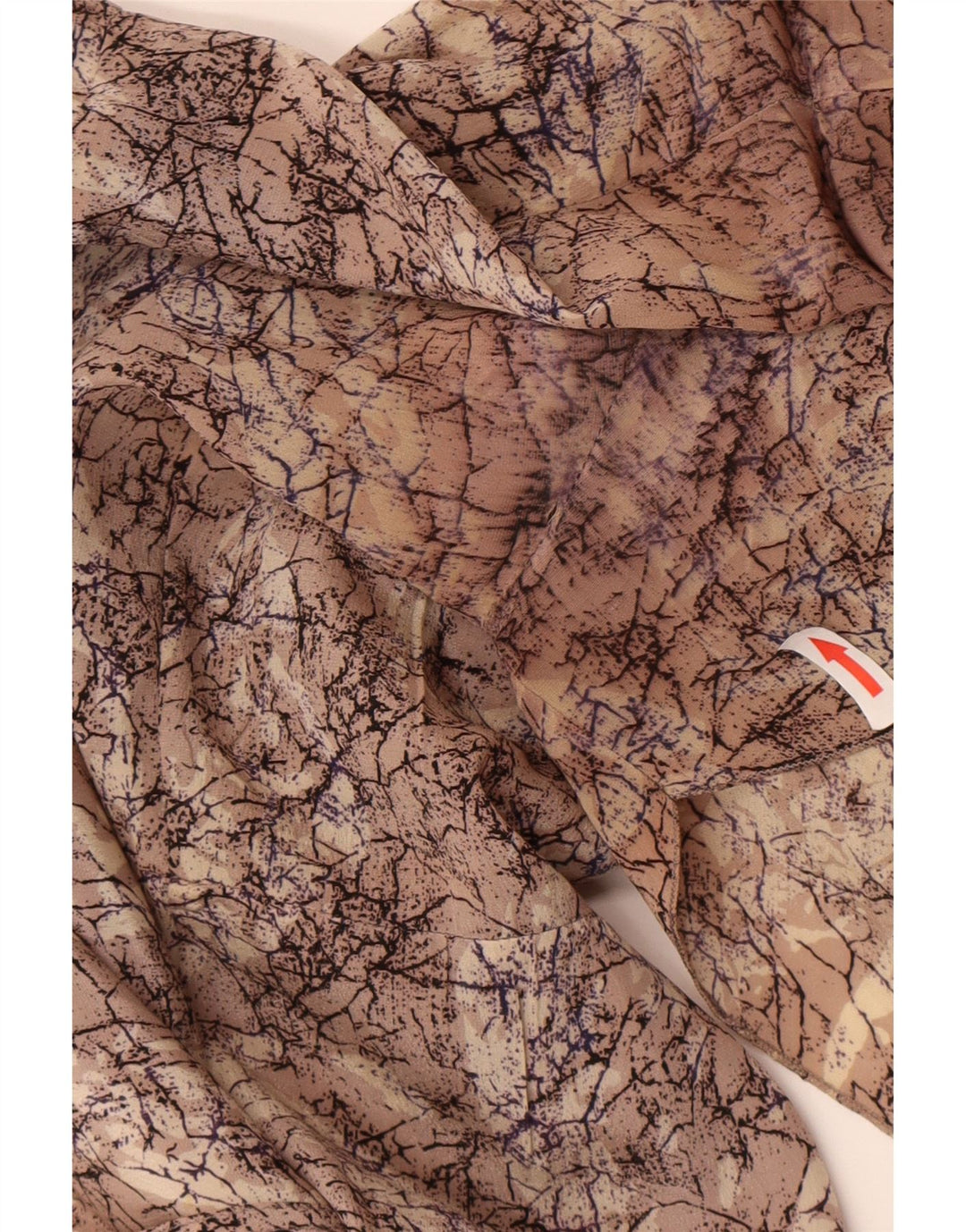 Vintage γυναικείο Abstract Pattern Shift φόρεμα UK 16 Large καφέ