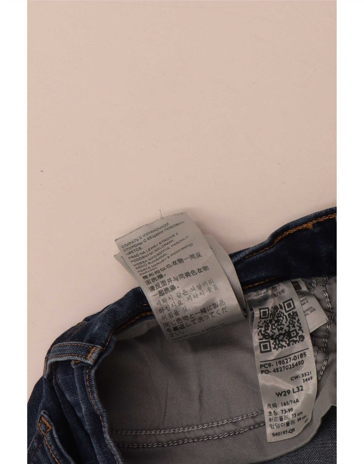 Levi's Womens 312 Shaping Slim Jeans W29 L32 Navy Blue Cotton